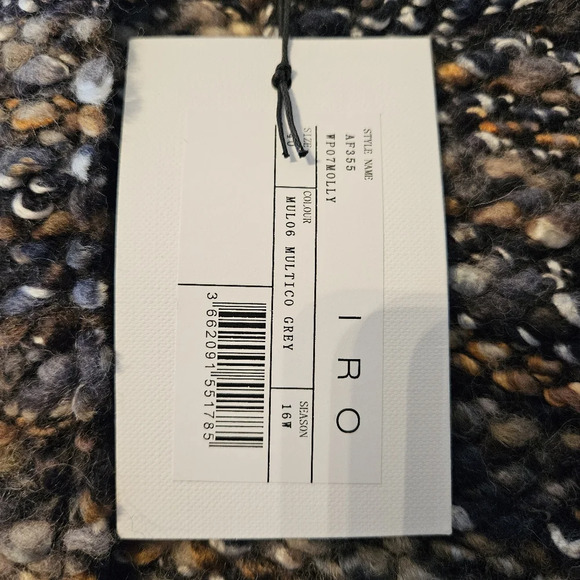 IRO Molly Bouclé Tweed Cropped Wool Blended Classic Jacket Size EU 40 US 8 - Picture 15 of 16